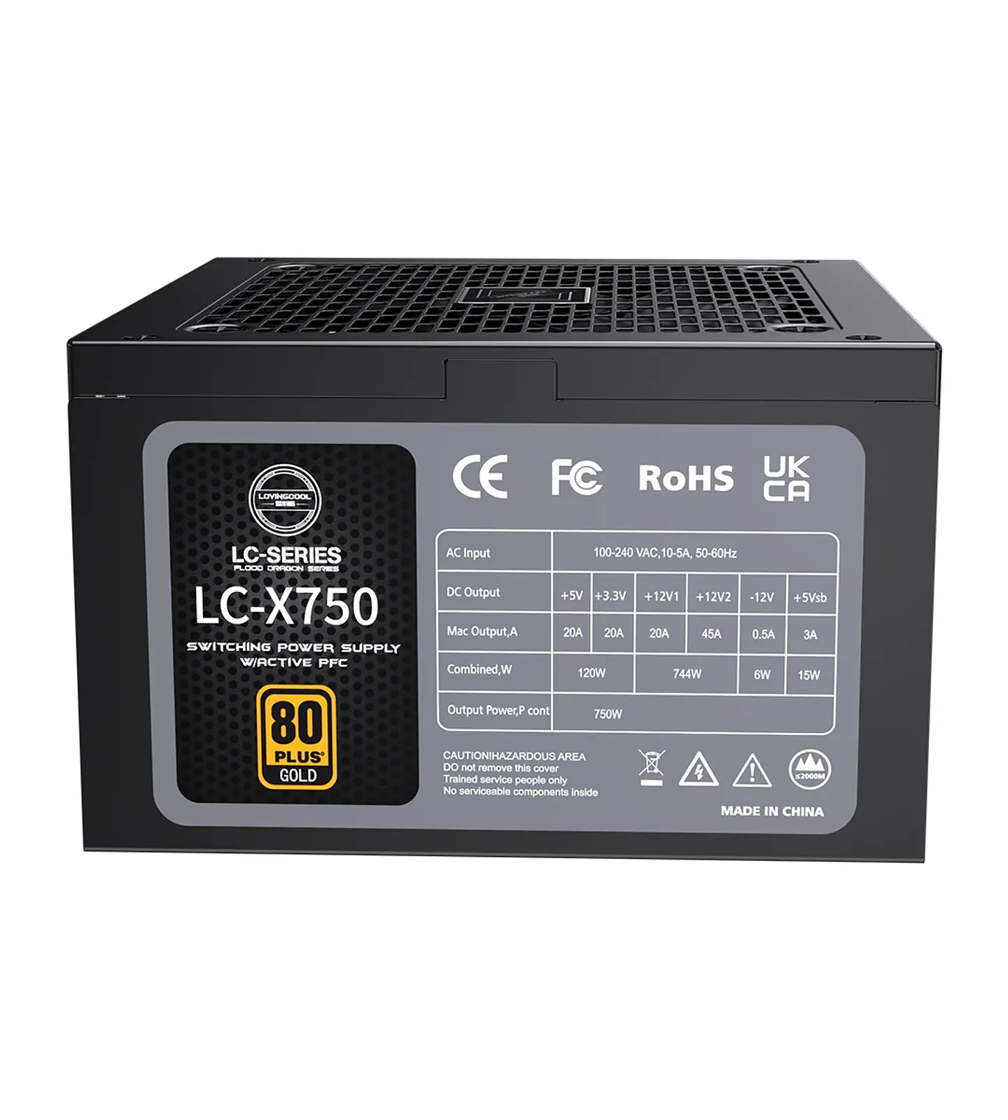 Fuente De Poder Para Pc 80 Plus Gold 750w Atx Color Negro 1