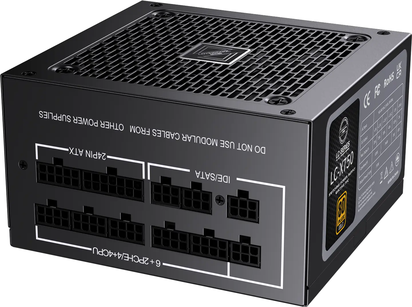 Fuente De Poder Para Pc 80 Plus Gold 750w Atx Color Negro 2