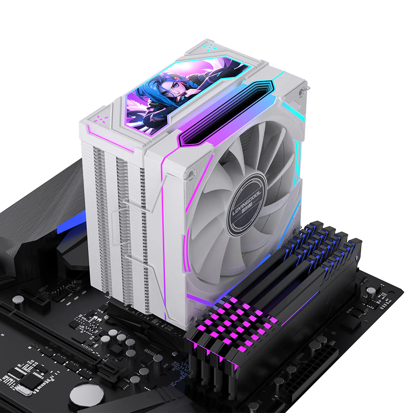Enfriador Cpu Lovingcool 120mm Tdp 220w  Amd Intel 63 Cfm 6