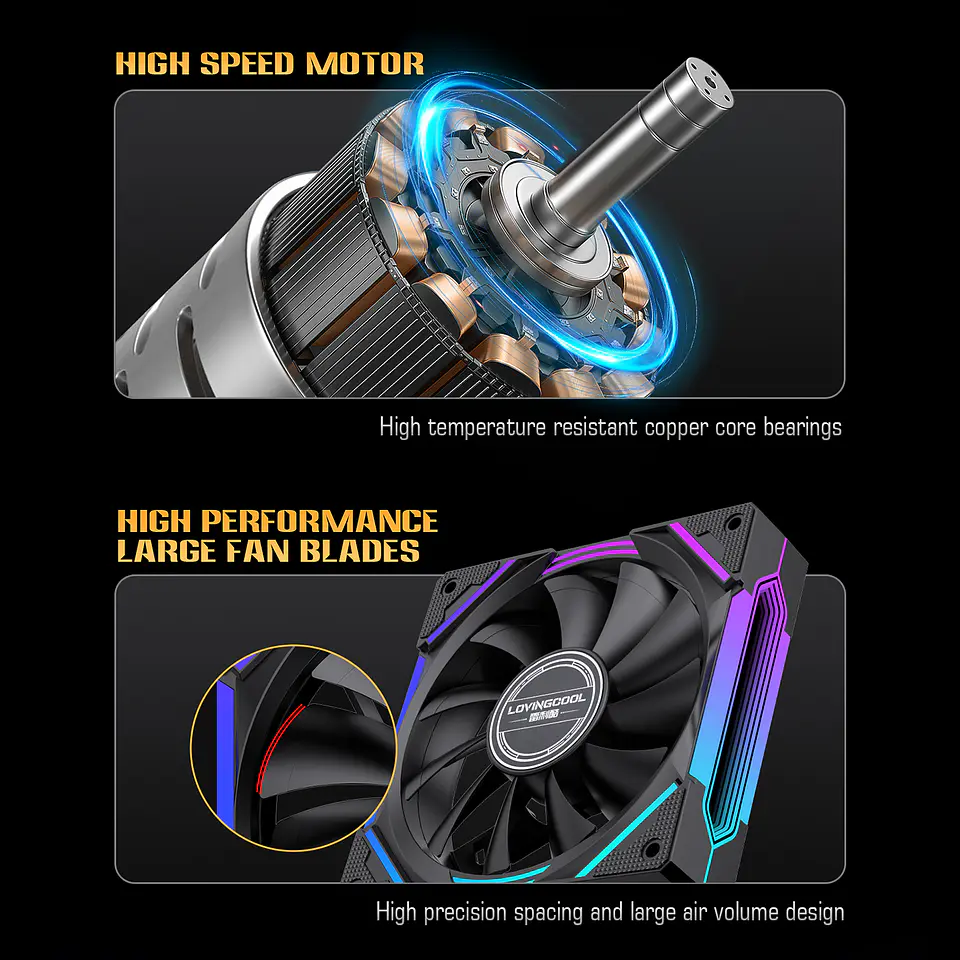 Enfriador Cpu Lovingcool 120mm Tdp 220w  Amd Intel 63 Cfm 10