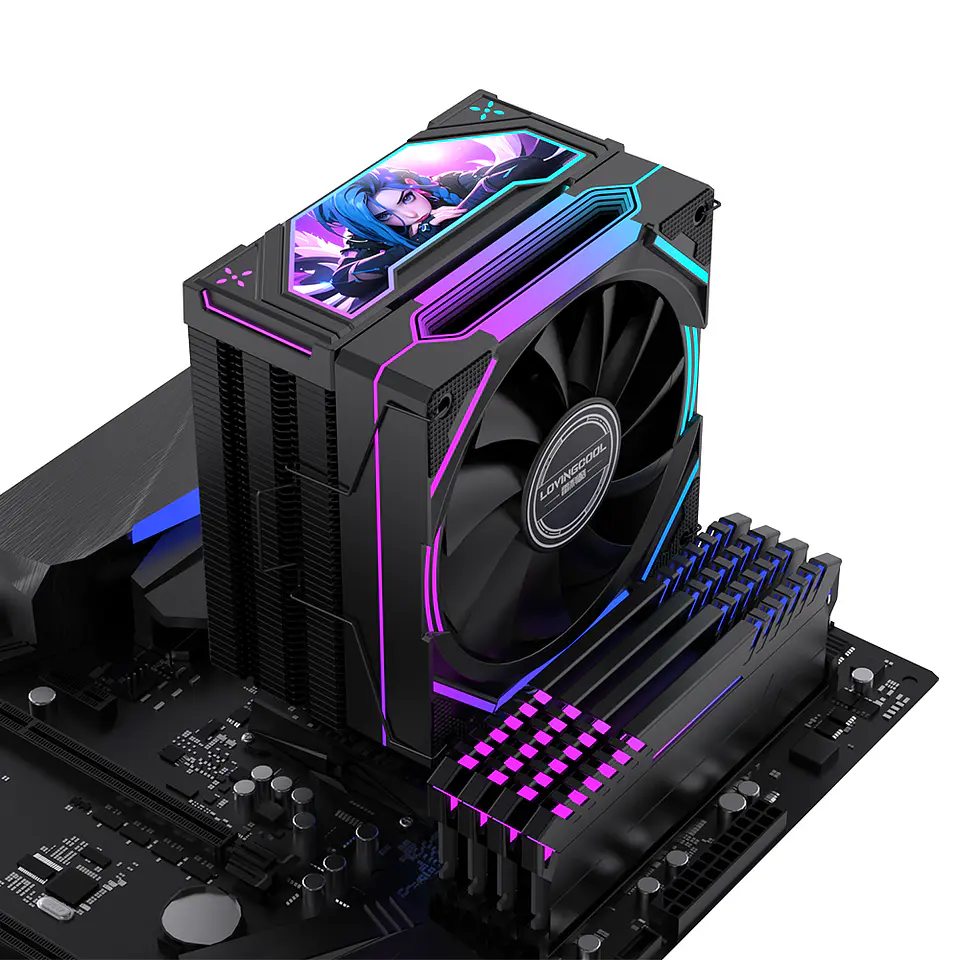 Enfriador Cpu Lovingcool 120mm Tdp 220w  Amd Intel 63 Cfm 18