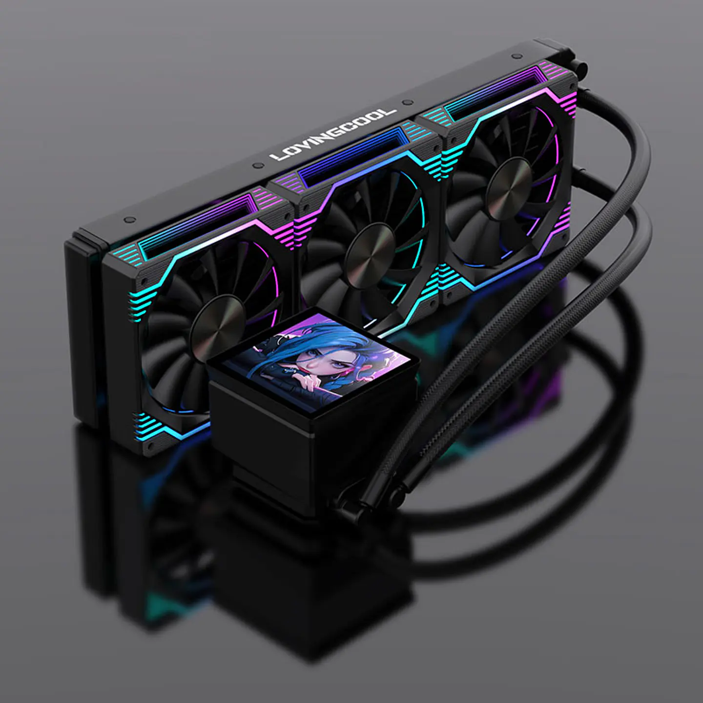 Refrigeracion Liquida Aio Para Pc 360mm Con Pantalla 3,5 Ce 10
