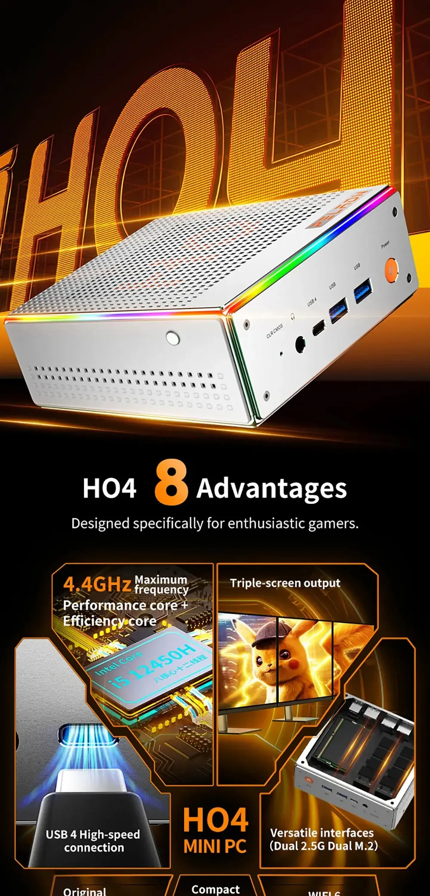 Mini PC PELADN HO4 Intel Core i5-12450H | Potencia Compacta para Oficina, Estudio y Productividad 3