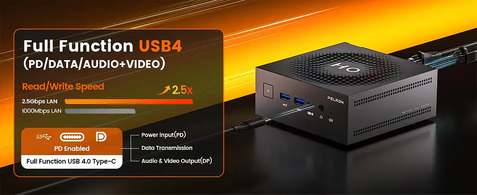 Mini PC PELADN HO5 HX370 Ryzen AI 9 | Potencia Premium con Inteligencia Artificial 8