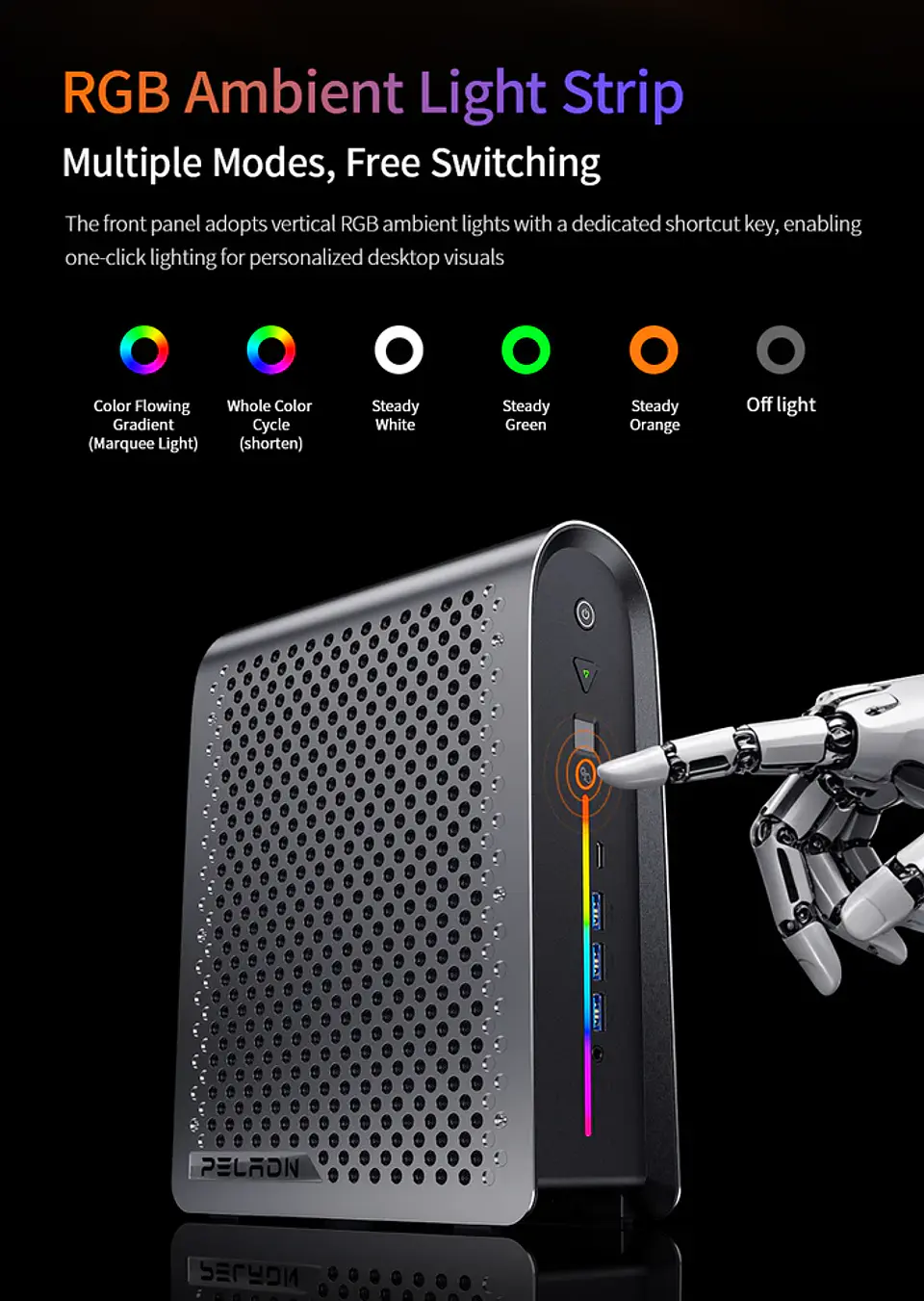 Mini PC PELADN YO2 395 Ryzen AI Max+ | Workstation Compacta con 128GB RAM y Windows 11 Pro 17