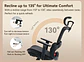 Silla Ergonómica SIHOO B100 Pro | Soporte Lumbar Flotante | Reclinable 135° | Reposabrazos 4D | Malla Premium Oficina / Home Office - Miniatura 6