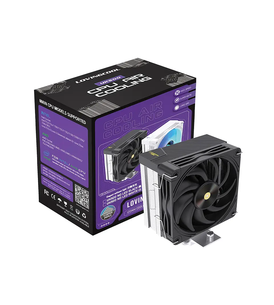 Cooler Cpu Lovingcool Uk500 5 Heatpipes 215w Pwm 120mm 1