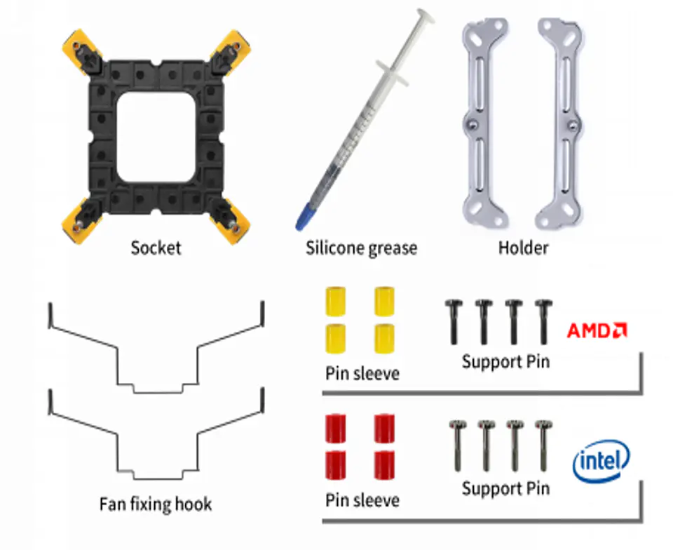 Cooler Cpu Lovingcool Uk500 5 Heatpipes 215w Pwm 120mm 3