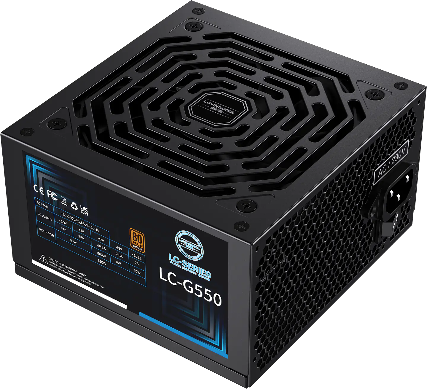 Fuente de Poder Lovingcool LC-G550 550W 80 Plus Bronze ATX para PC Gamer 3