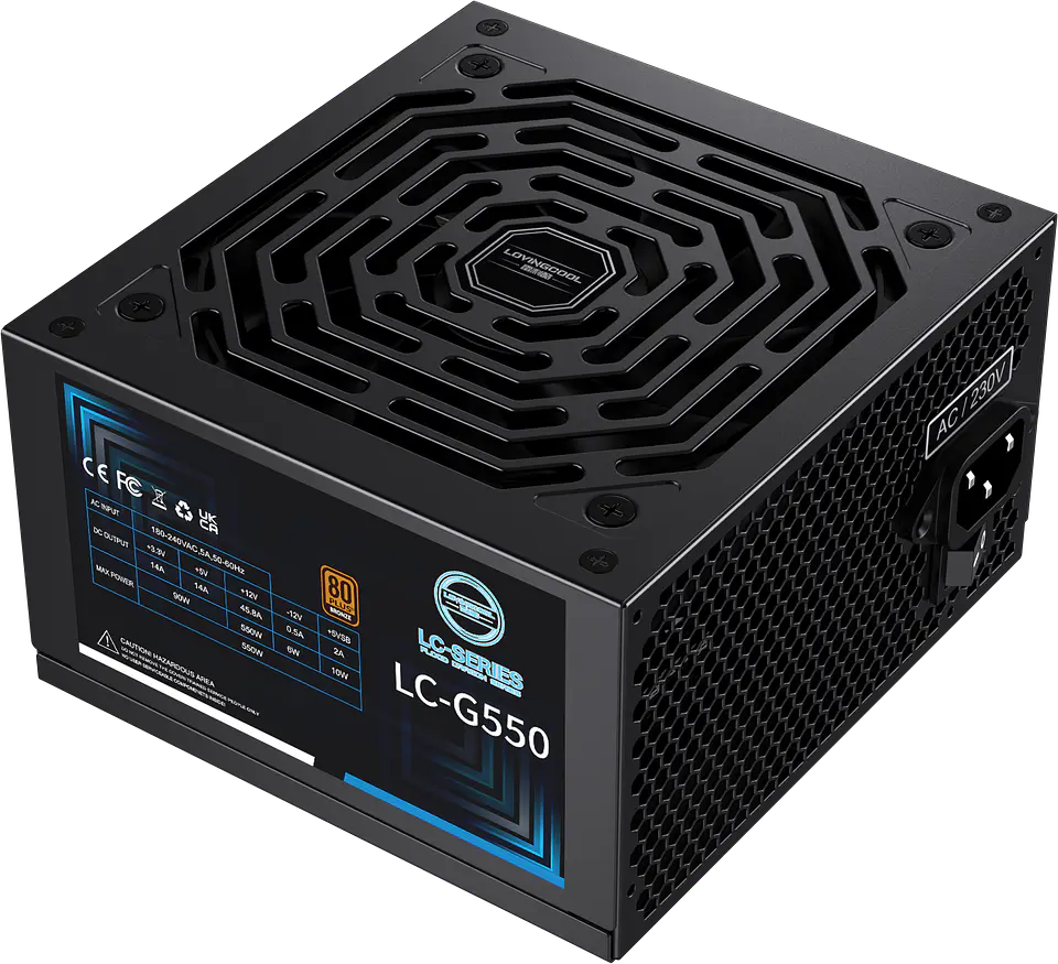 Fuente de Poder Lovingcool LC-G550 550W 80 Plus Bronze ATX para PC Gamer 3