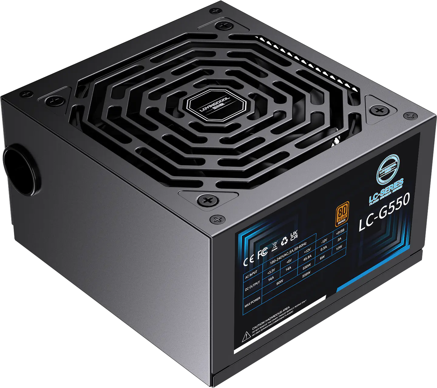 Fuente de Poder Lovingcool LC-G550 550W 80 Plus Bronze ATX para PC Gamer 4
