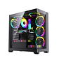 Gabinete Gamer Lovingcool A10 ATX 10 Ventiladores maximo USB 3.0– Blanco o Negro - Miniatura 1