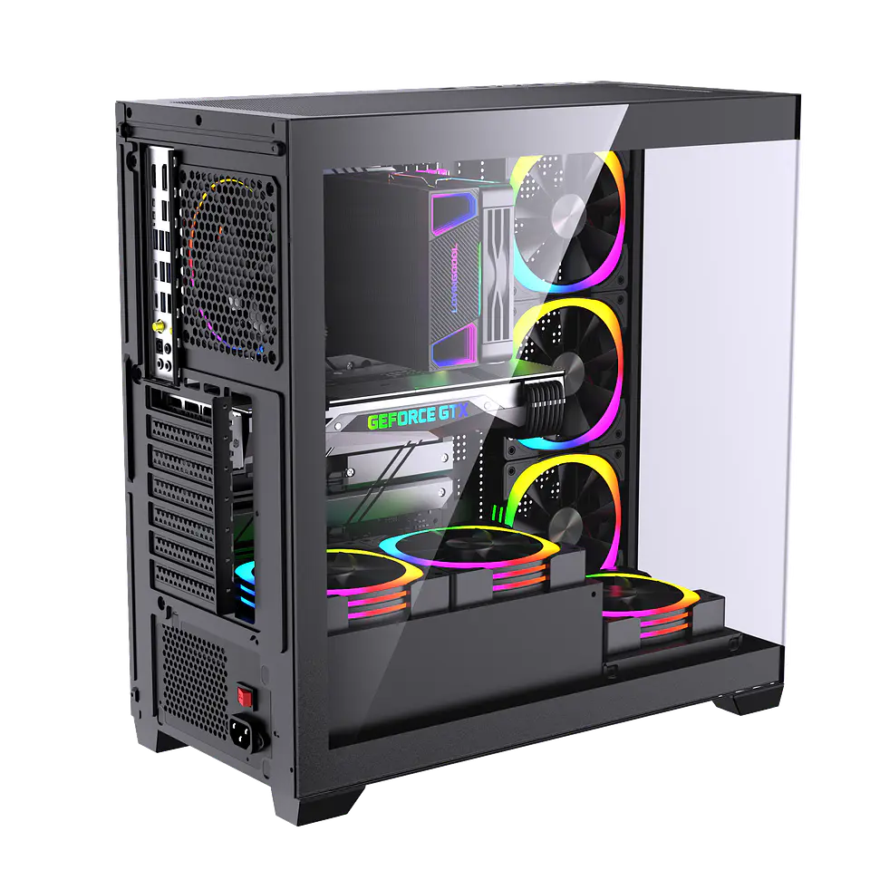 Gabinete Gamer Lovingcool A10 ATX 10 Ventiladores maximo USB 3.0– Blanco o Negro 3
