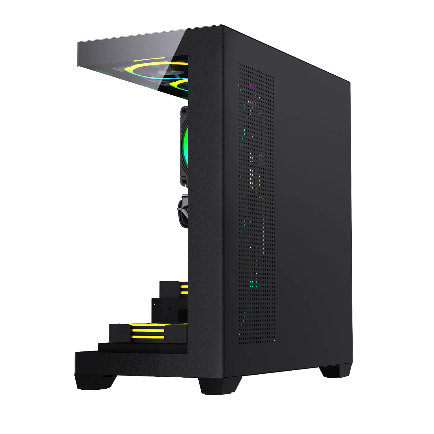 Gabinete Gamer Lovingcool A10 ATX 10 Ventiladores maximo USB 3.0– Blanco o Negro 4