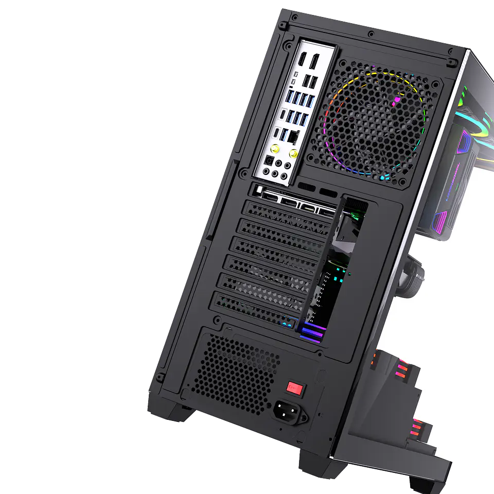 Gabinete Gamer Lovingcool A10 ATX 10 Ventiladores maximo USB 3.0– Blanco o Negro 5