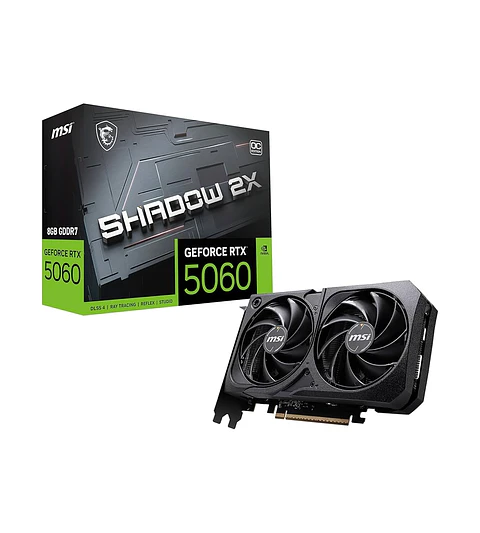 Tarjeta de Video MSI GeForce RTX 5060 8GB GDDR7 Shadow 2X OC