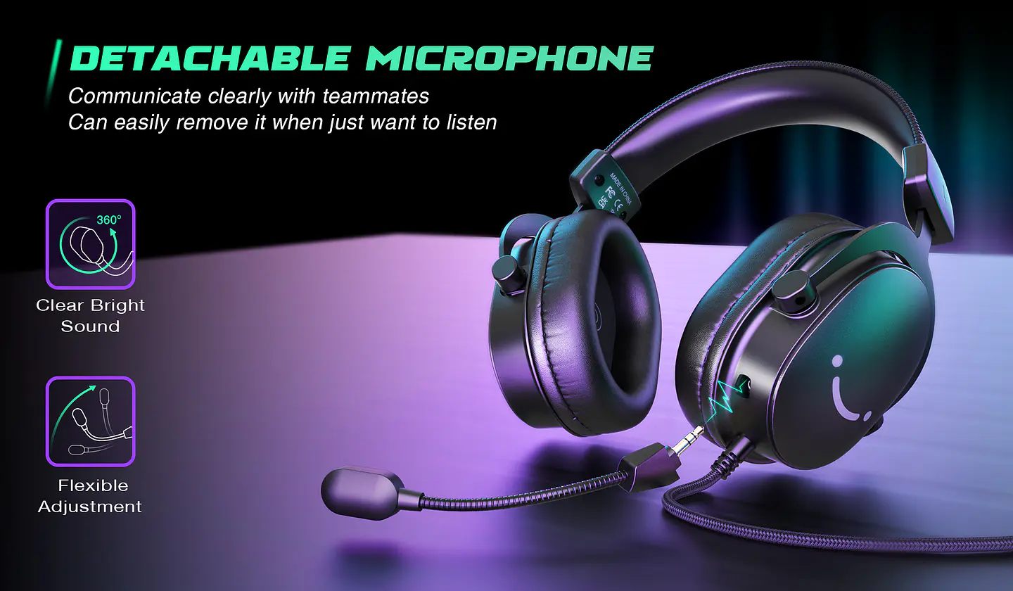 Audífonos Gamer FIFINE H9 7.1 USB/3.5mm con Micrófono Desmontable 8
