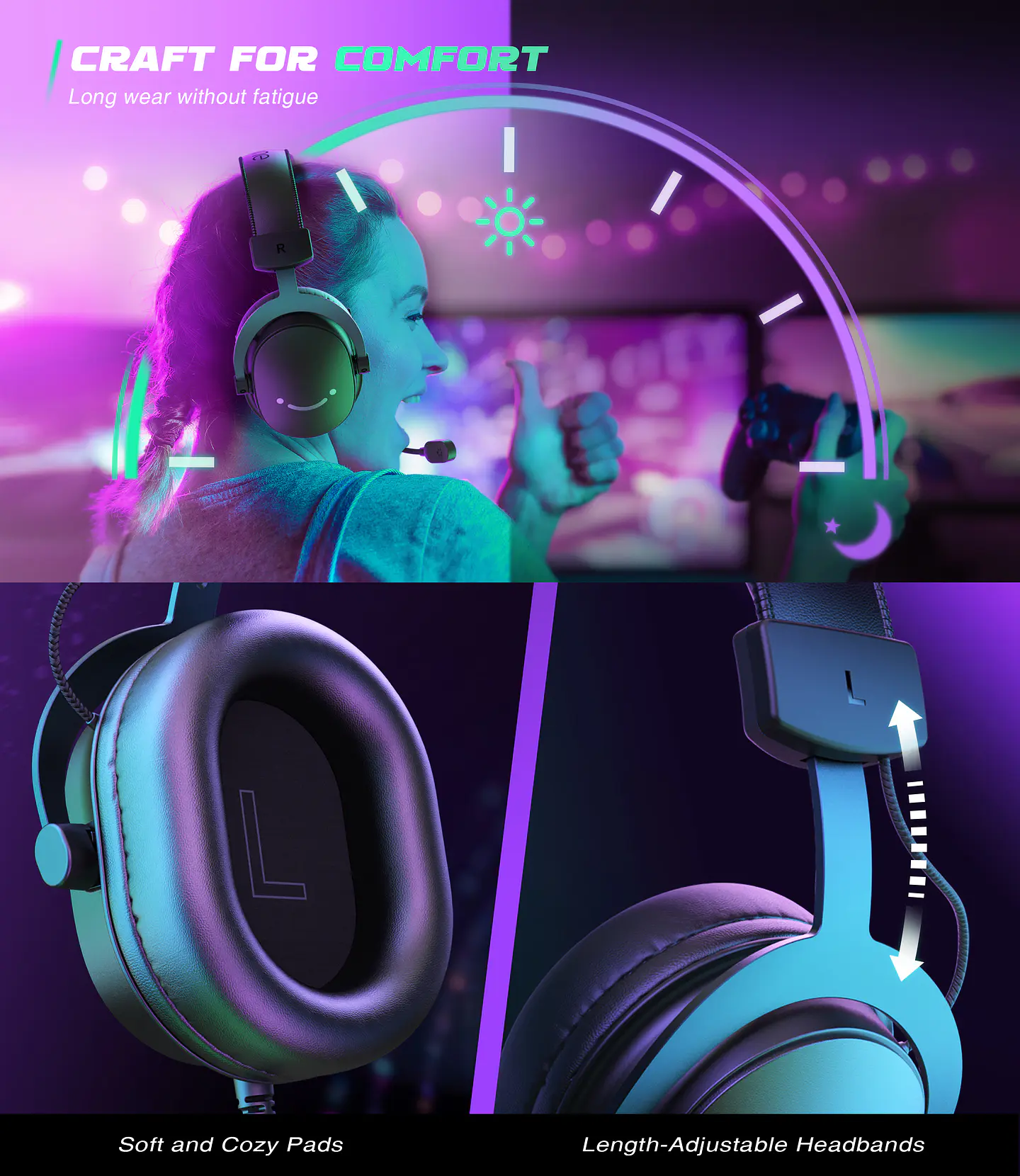 Audífonos Gamer FIFINE H9 7.1 USB/3.5mm con Micrófono Desmontable 9