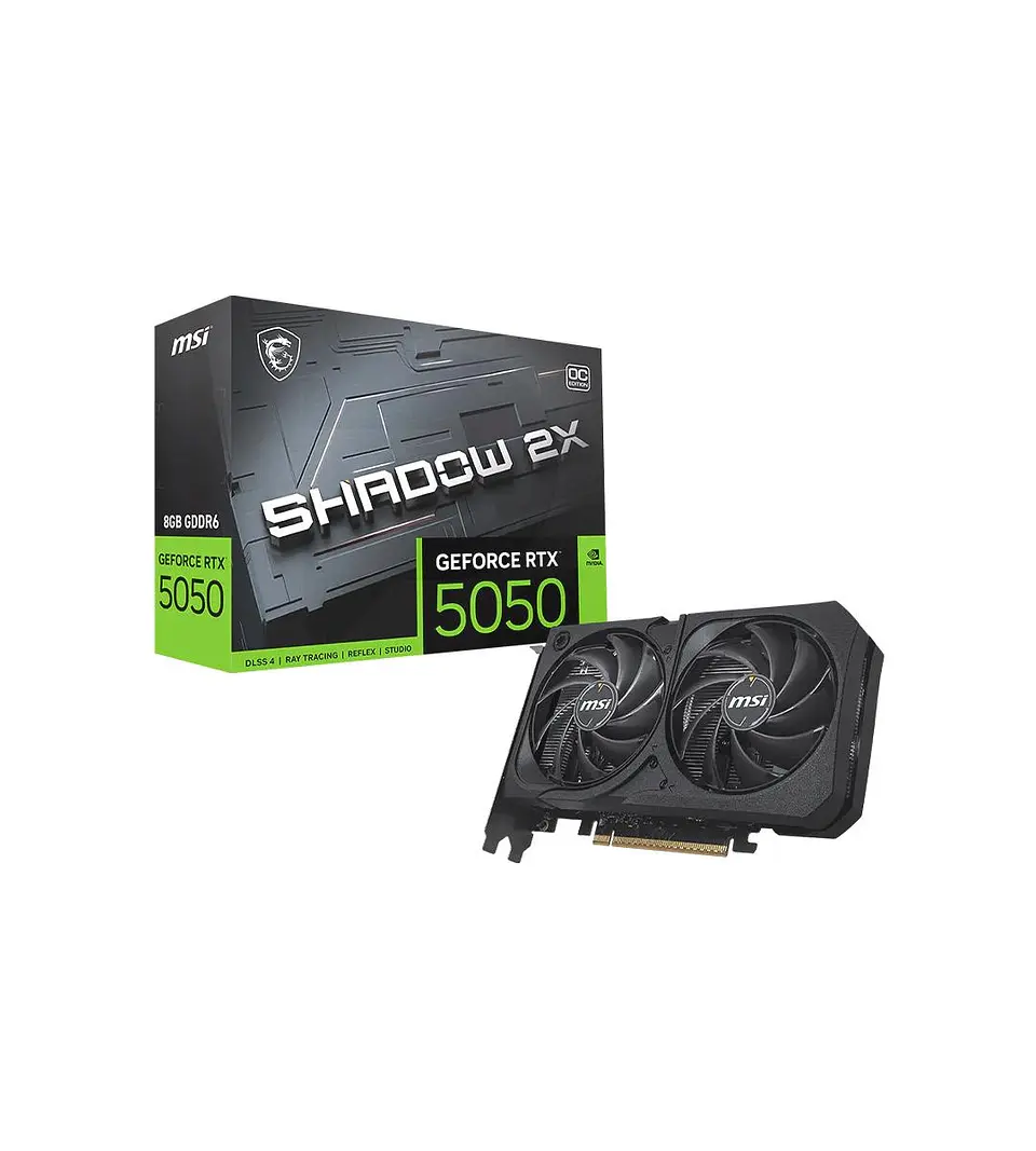 Tarjeta de Video MSI GeForce RTX 5050 8GB Shadow 2X OC GDDR6 1