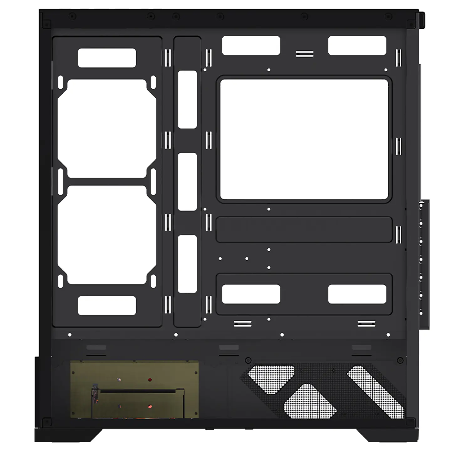Gabinete Gamer CoreForce A20 ATX con Pantalla LCD 5.5” – Vidrio Panorámico y Hasta 9 Ventiladores 5