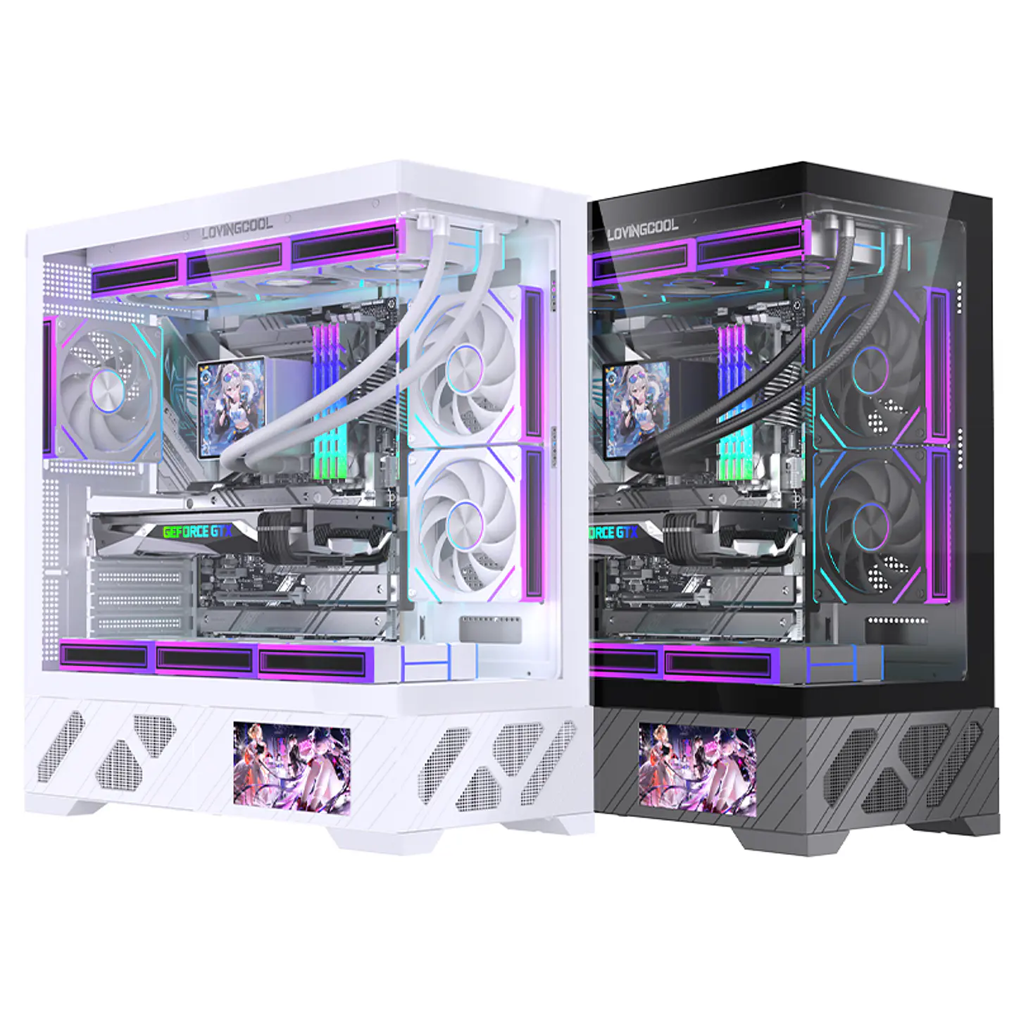 Gabinete Gamer CoreForce A20 ATX con Pantalla LCD 5.5” – Vidrio Panorámico y Hasta 9 Ventiladores 8