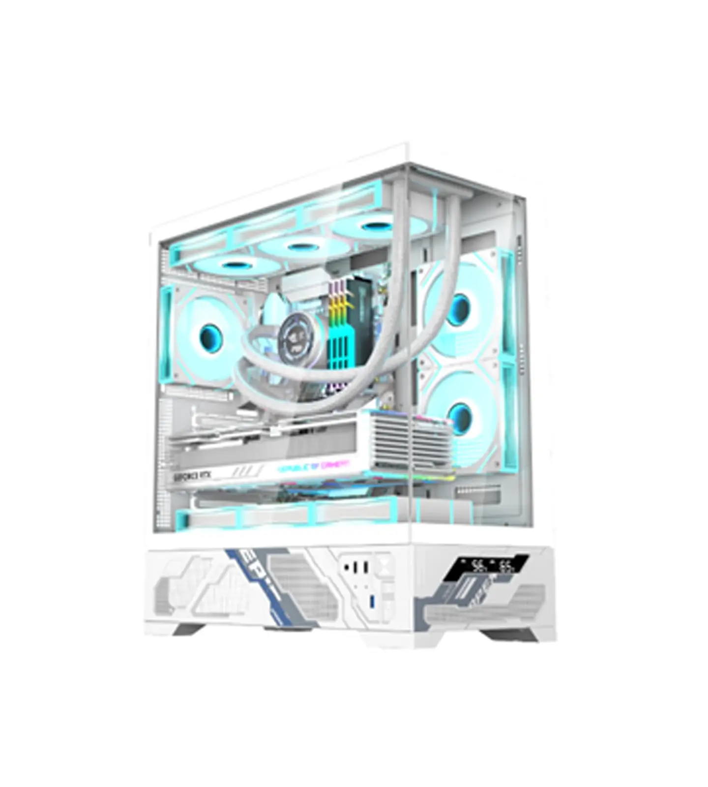 Gabinete Gamer CoreForce A30 ATX Panorámico – Vidrio Lateral y Soporte Hasta 9 Ventiladores 2