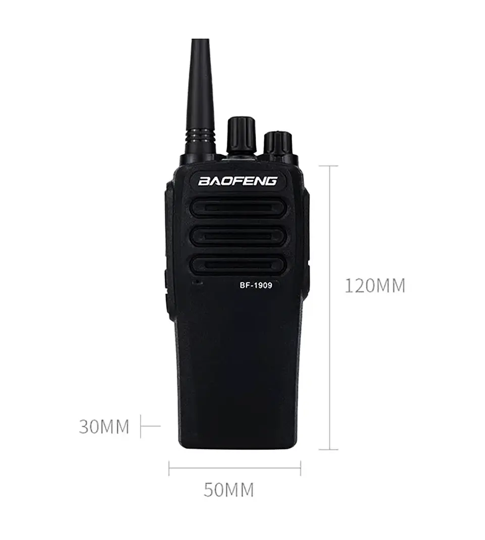 X2 Radio Bf-1909 Uhf, Profesional Baofeng, Alta Potencia Bandas De Frecuencia Dual Band Color Negro 3