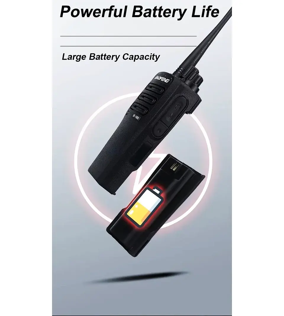 X2 Radio Bf-1909 Uhf, Profesional Baofeng, Alta Potencia Bandas De Frecuencia Dual Band Color Negro 7