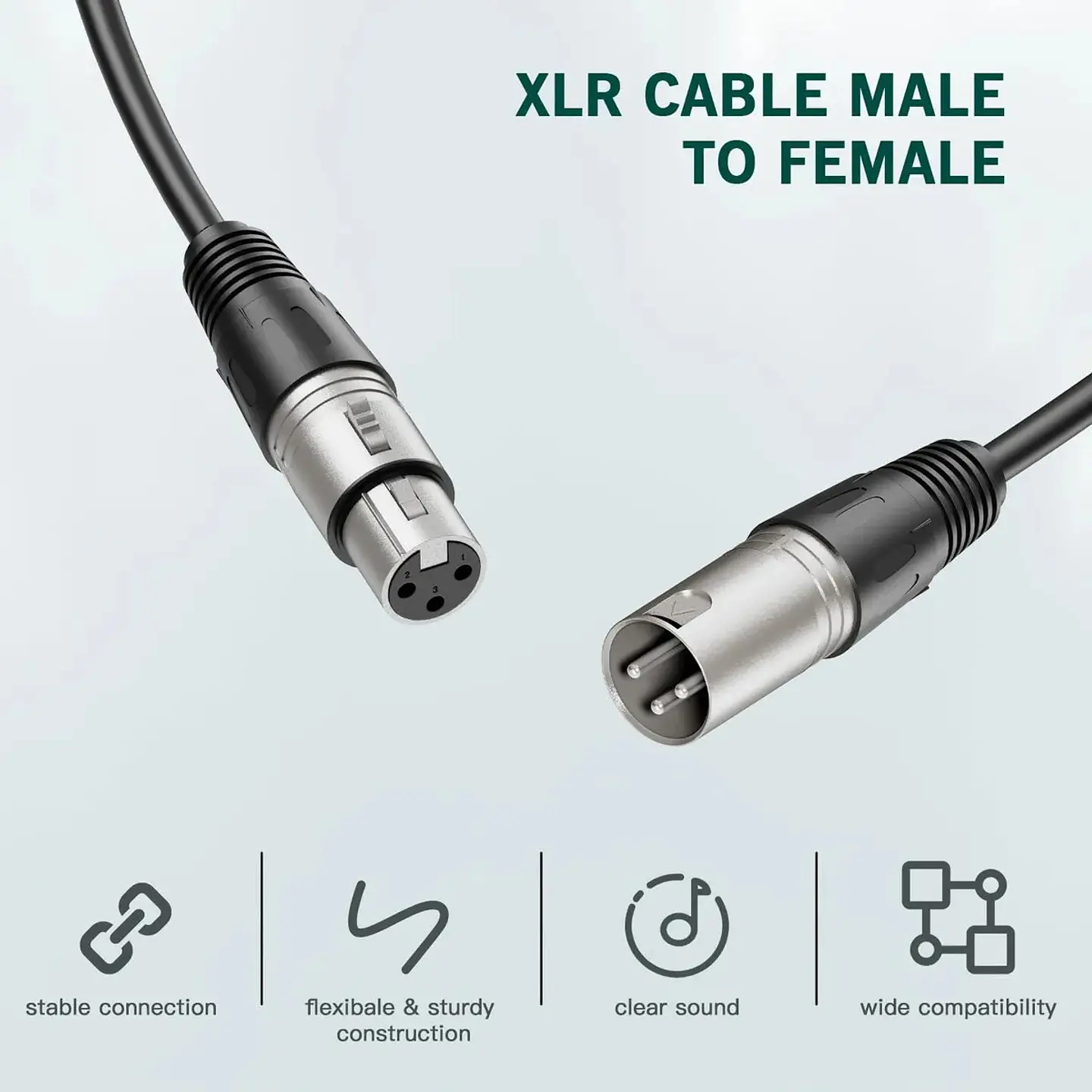 xlr fifine cable para microfono fifine am8 5