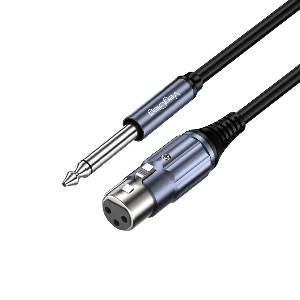 Cable Veggieg Xlr Hembra A Plug 6.35mm Macho Para Audio Pro 7