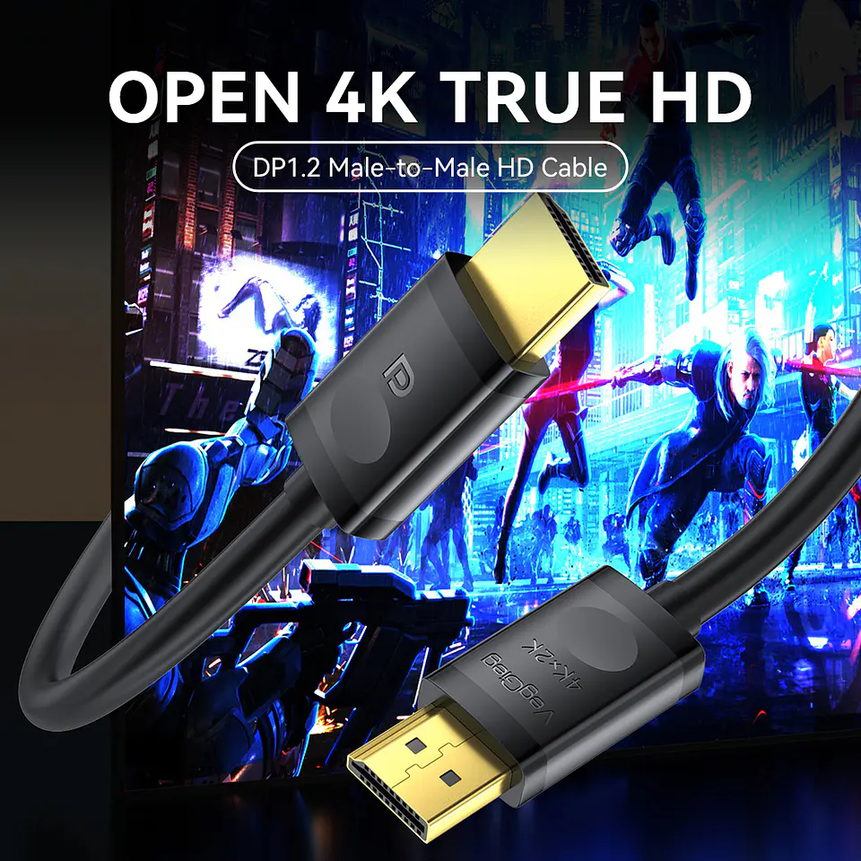Cable DisplayPort Veggieg 4K 60Hz y 2K 144Hz 1.5 y 3 Metros  2