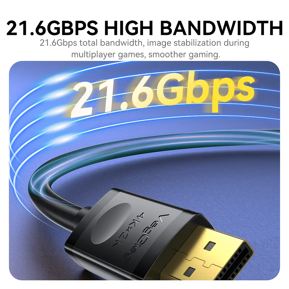 Cable DisplayPort Veggieg 4K 60Hz y 2K 144Hz 1.5 y 3 Metros  7