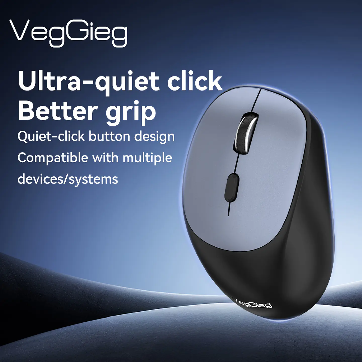 Mouse Veggieg G880 Inalámbrico Conexión 2.4 Ghz + Bluetooth 2