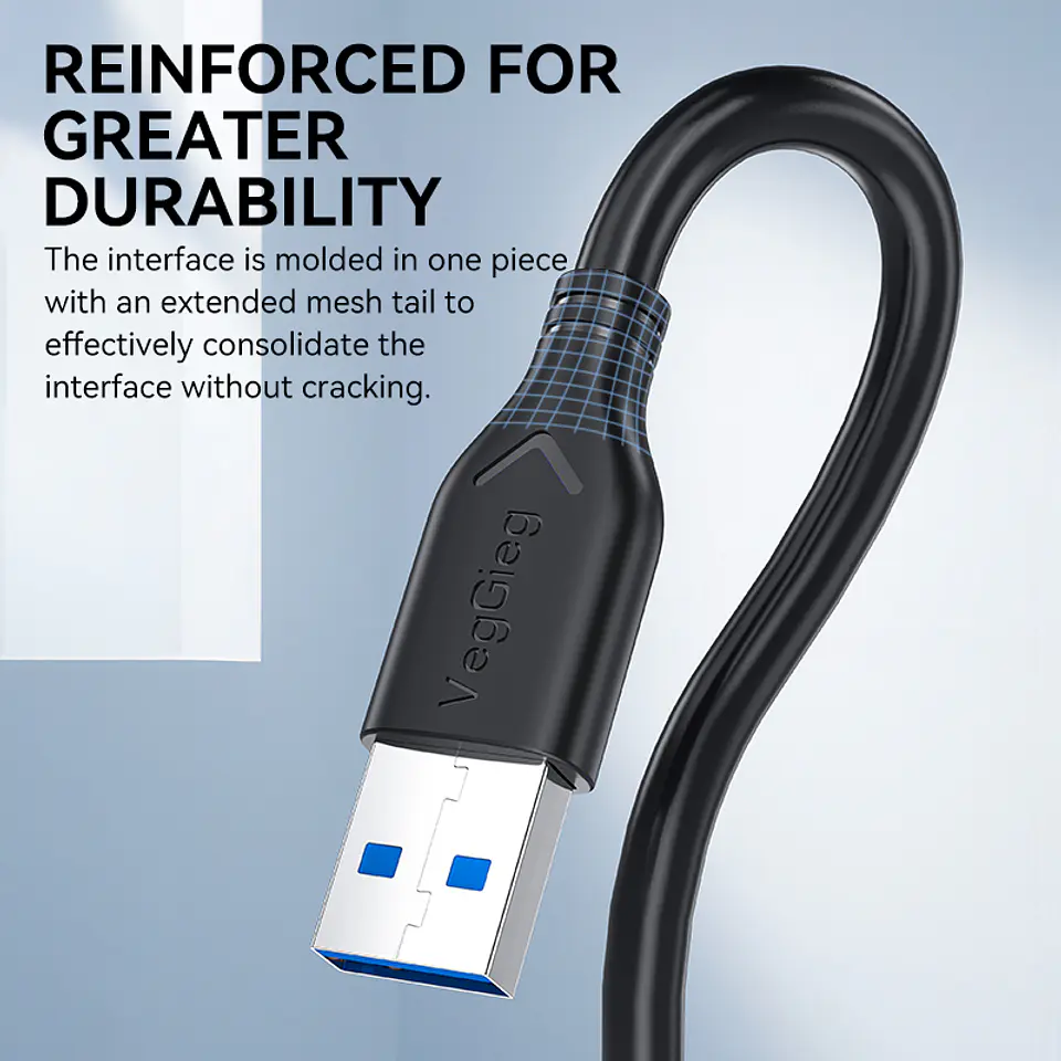 Cable Usb 3.0 A A Micro-b Veggieg V-u318 Para Disco Duro Hdd 9