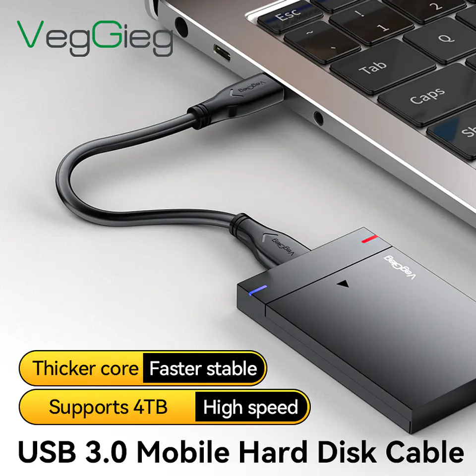 Cable Usb 3.0 A A Micro-b Veggieg V-u318 Para Disco Duro Hdd 11