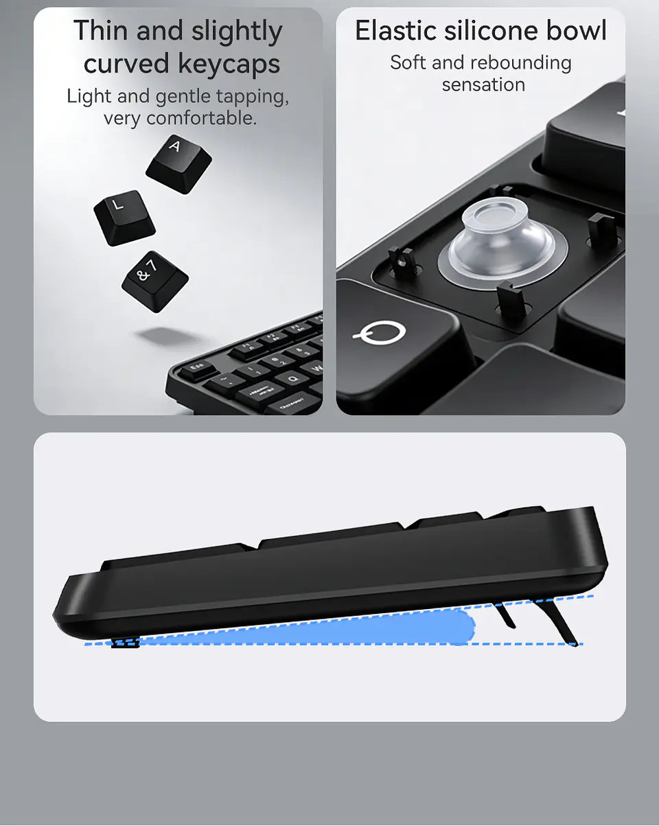 Kit Teclado Y Mouse Veggieg Mk700 Inalambrico Para Oficina 6