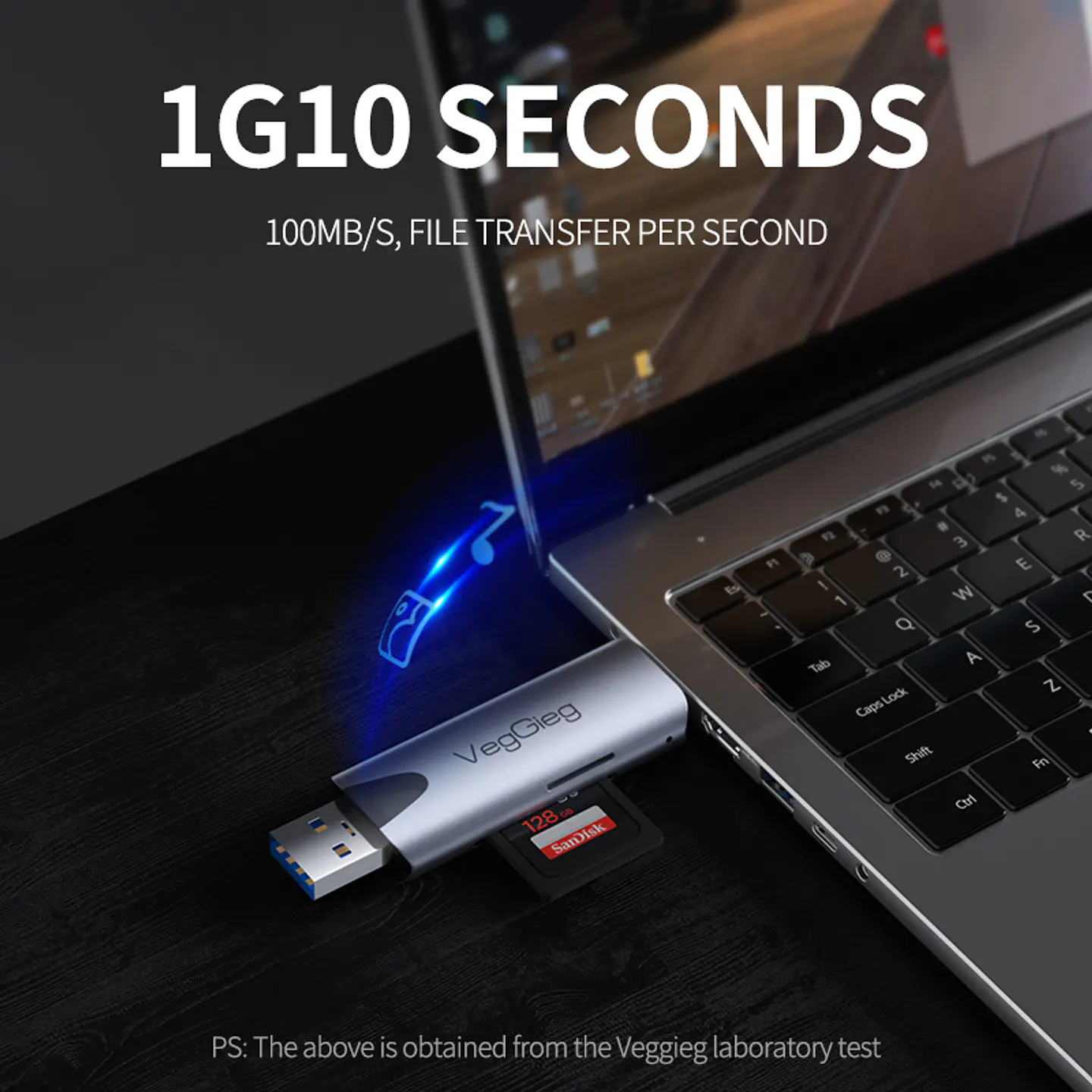 Lector De Tarjetas Sd Micro Sd 2 En 1 Usb-c Usb 3.0 Veggieg 8