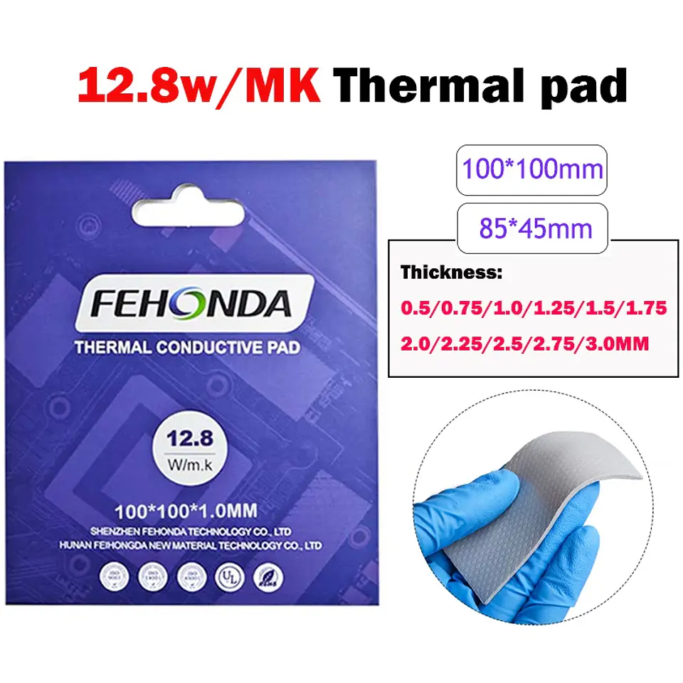 Termal Pad Coreforce 12.8w 100 X 100mm  1 Y 1.5 Profesional 3
