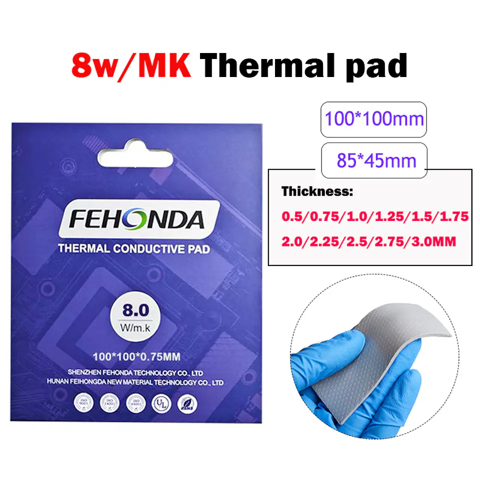 Termal Pad Coreforce 8w 100 X 100mm 0.5 1 Y 1.5 Profesional 6