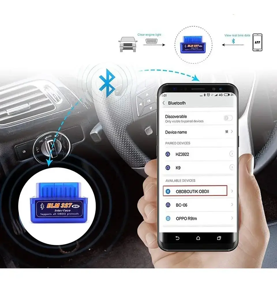Origina! Scanner Automotriz Mini Elm327 Bluetooth Obd2 V2.1 5
