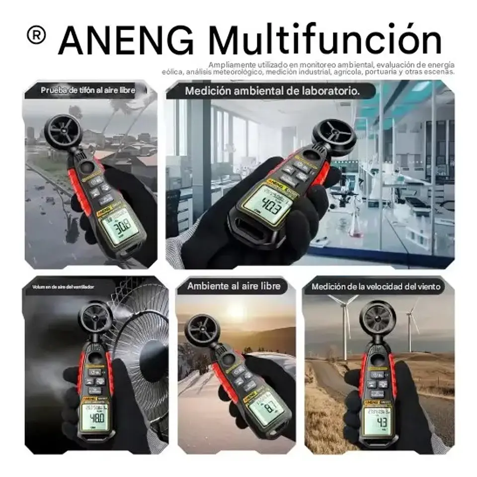 Anemómetro Digital Aneng Gn302 5