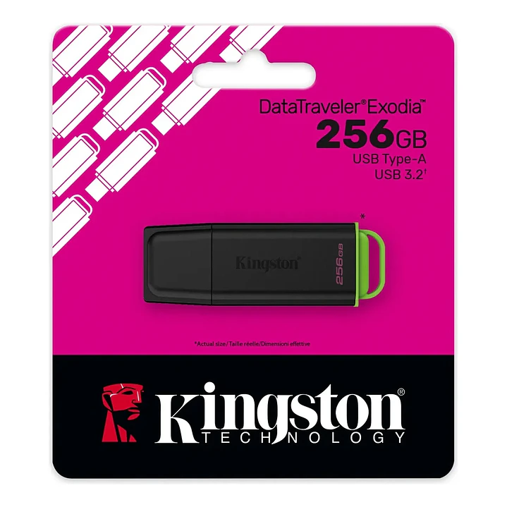 Pendrive Kingston DataTraveler Exodia DTXG2 256GB USB-A 3.2 Gen 1 Negro Verde 1