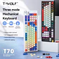 Teclado Mecánico Gamer T-Wolf T70 RGB Tri Mode Hot Swap - Miniatura 4
