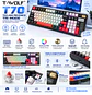 Teclado Mecánico Gamer T-Wolf T70 RGB Tri Mode Hot Swap - Miniatura 7