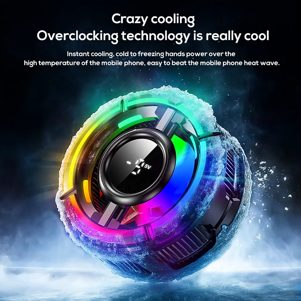 Cooler Gamer MEMO CX15 RGB 10W Magnético para Celular iPhone Android 9