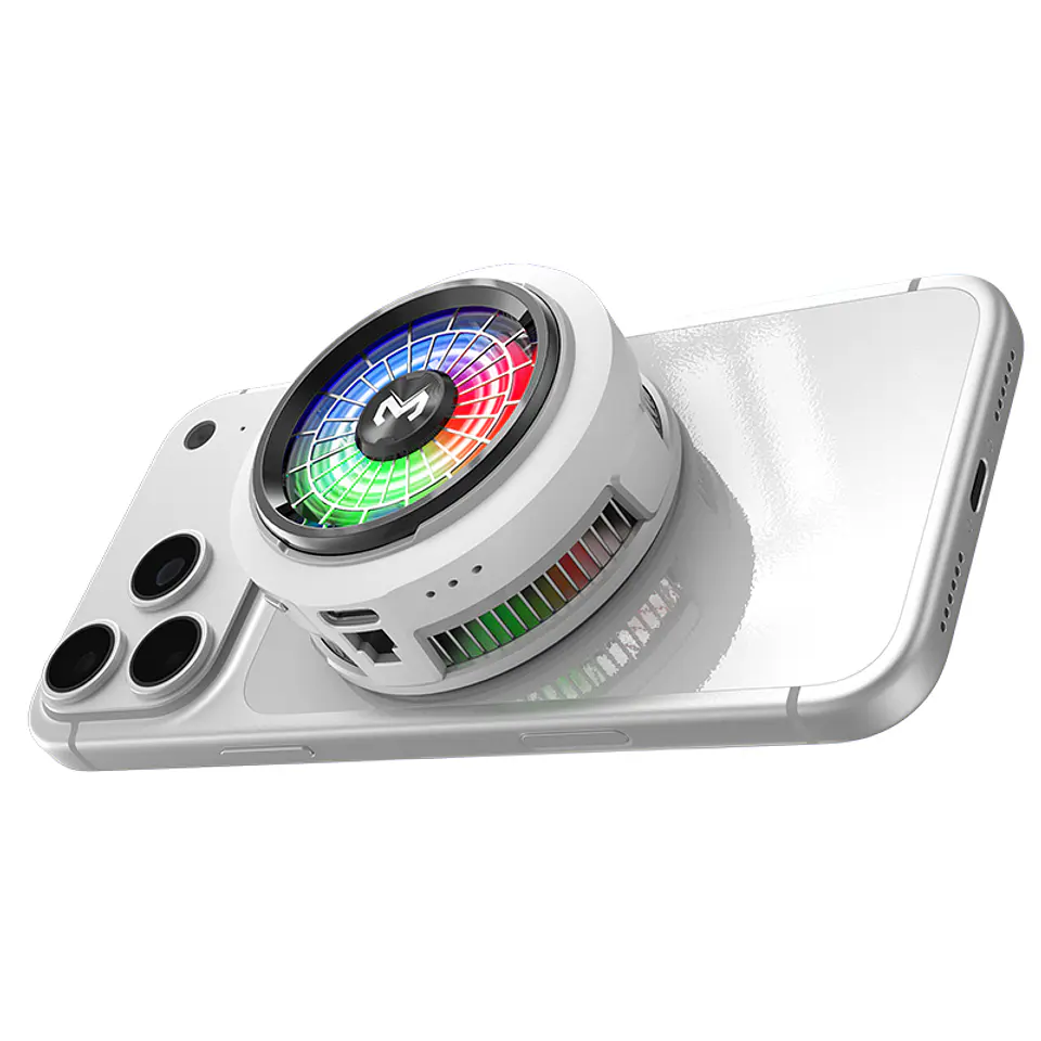 Cooler Gamer Celular MEMO CX20 Magnético Semiconductor 10W RGB USB-C 5500RPM Clip Para iPhone Android 2