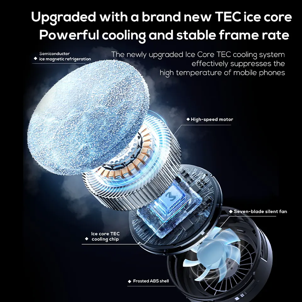 Cooler Gamer Celular MEMO CX20 Magnético Semiconductor 10W RGB USB-C 5500RPM Clip Para iPhone Android 17