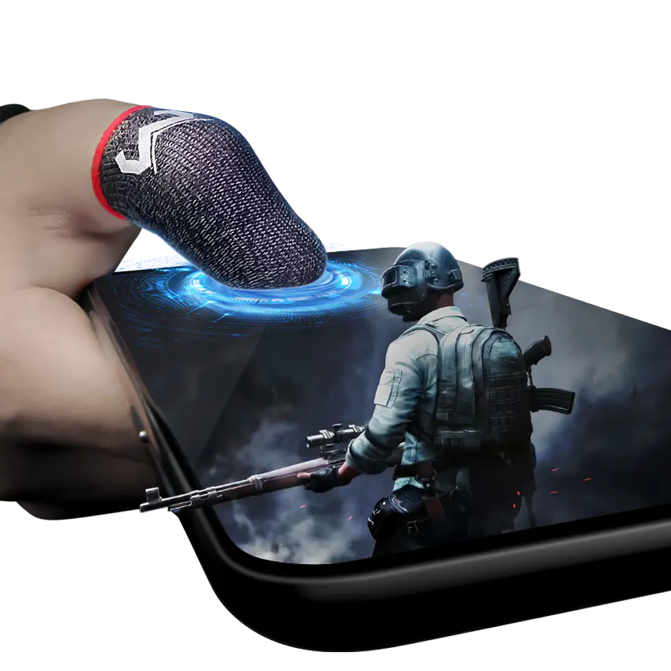 Dedales Gamer Memo FS01 Para Celular Antisudor Touchscreen Fibra Plata PUBG COD Free Fire 13