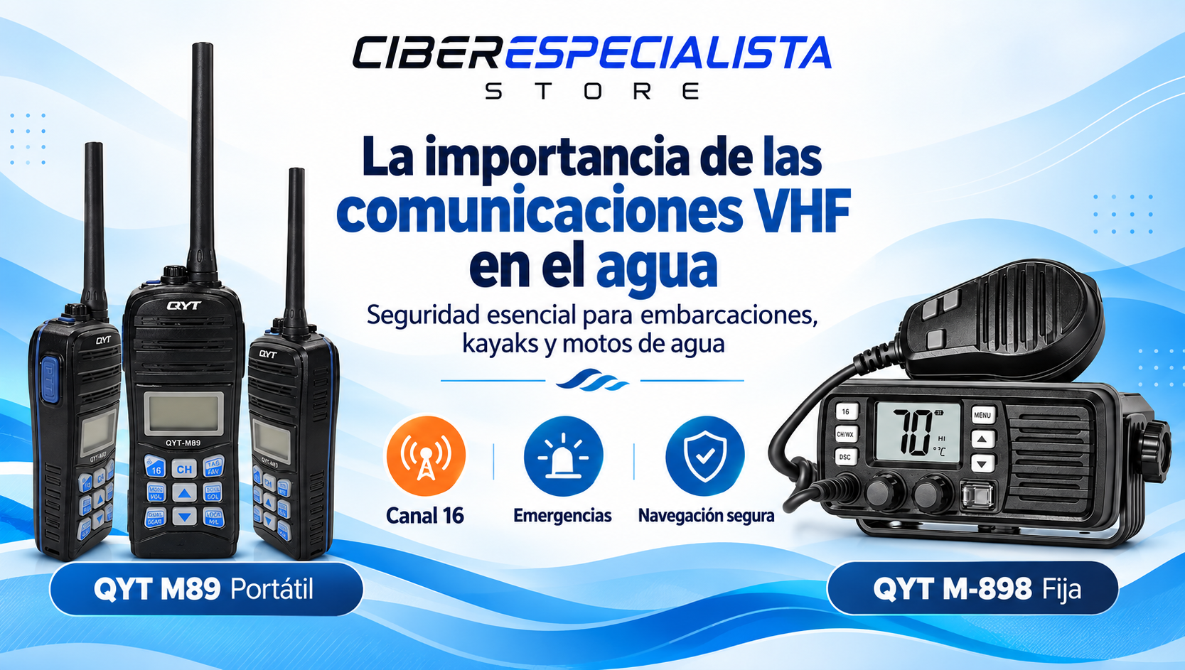 Radio VHF marina: por qué es esencial para la seguridad en embarcaciones, kayaks y motos de agua