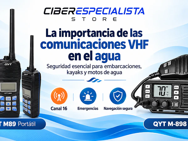 Radio VHF marina: por qué es esencial para la seguridad en embarcaciones, kayaks y motos de agua